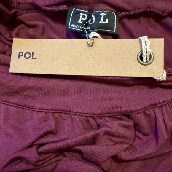 POL Palazzo Pants Burgundy with Black Embroidered Hem – Size Small NWT - Picture 3 of 6